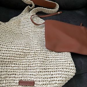 Elizabeth and James wicker bucket style bag.